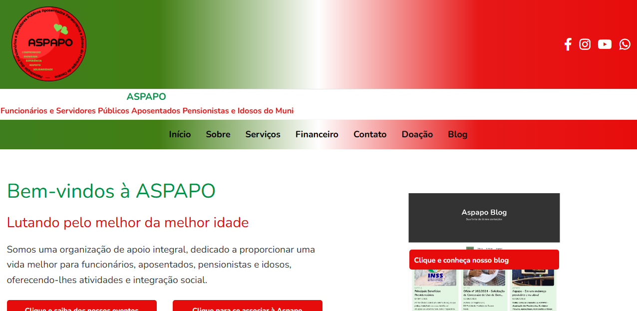 Acesso ao site da Aspapo